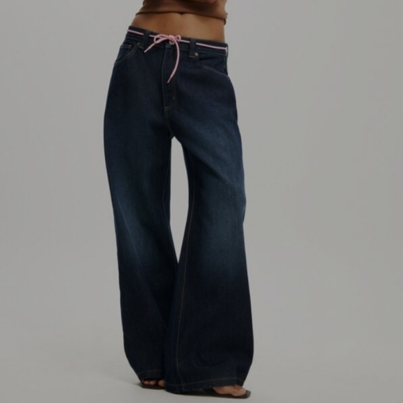 Cotton On Low Super Baggy Jean Star Blue NWT 32" X 30" - Picture 16 of 16